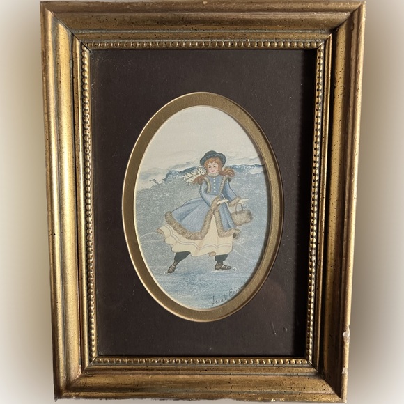 Other - Artwork of Sarah Evans-Vintage Female Ice Skater